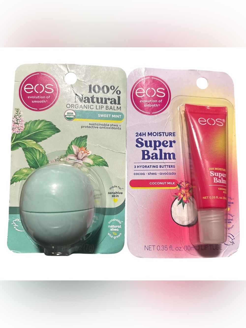 eos Sweet Mint & Coconut Milk Lip Balm Duo